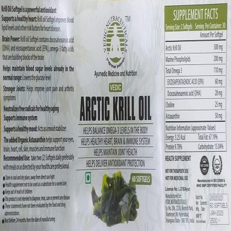 Arctic Krill Oil- 60 capsules