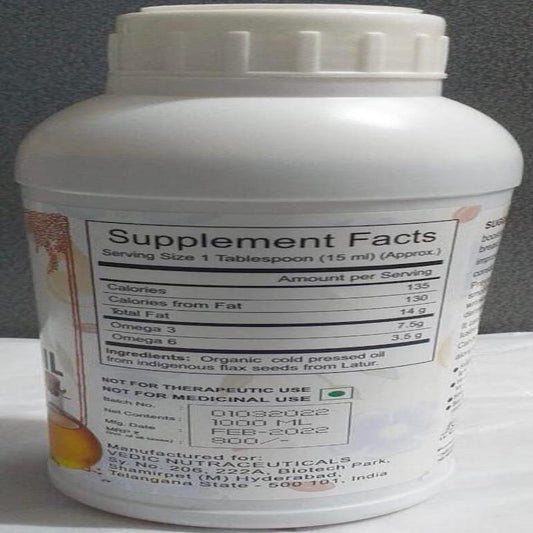 Edible Flax Seed Oil - 1 litre
