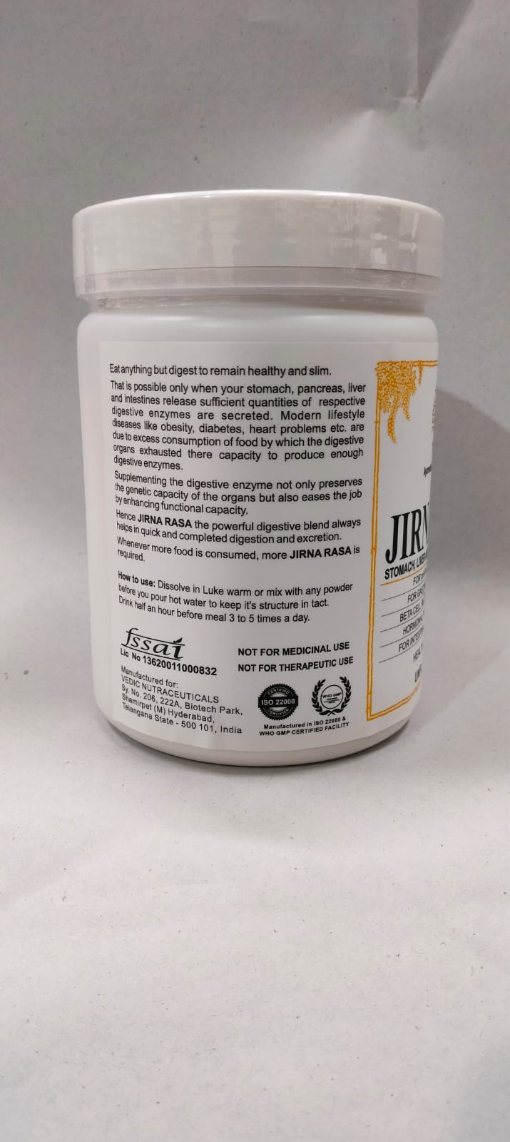 Jirna Rasa Unflavoured 500 grams