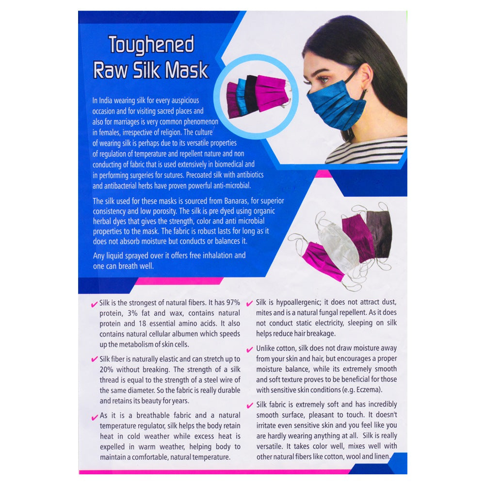 Raw Silk Face Mask - Set of 3