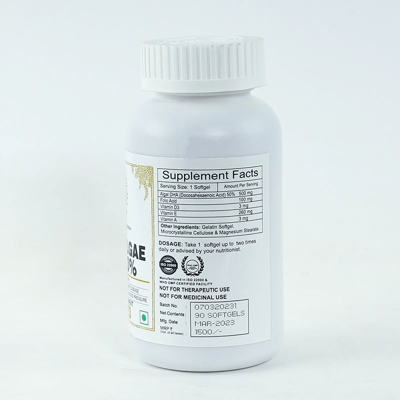 Vegan Algae DHA - 50% 90 Softgels