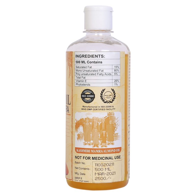 North Kashmiri Mamra Almond Pure Oil - 500ML