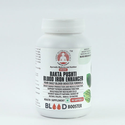 Rakta Pushti Blood iron enhancer (Blood booster) 90 Soft gels