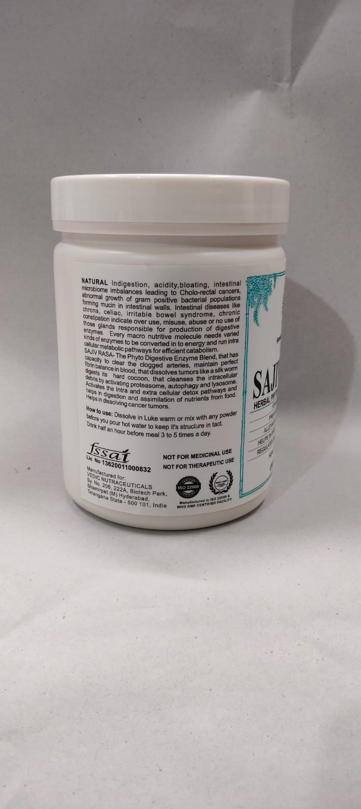 Sajiva Rasa - Unflavored 500 Grams