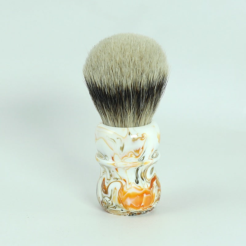 Men shaving brush and set of 3 blades for shaving