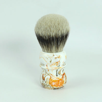 Men shaving brush and set of 3 blades for shaving