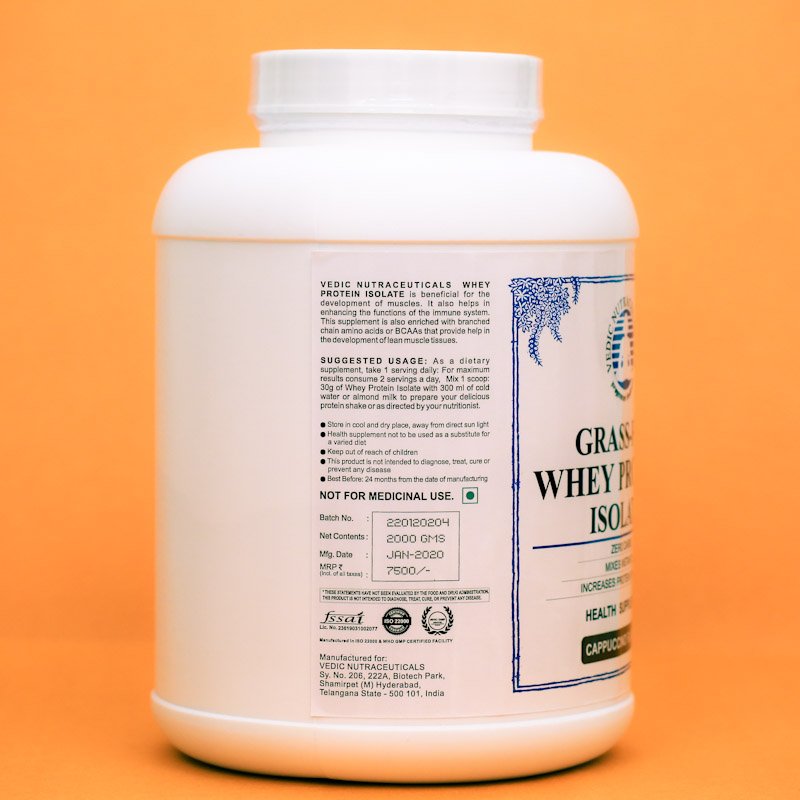 Grass Fed Whey Protein Isolate - Cappuccino